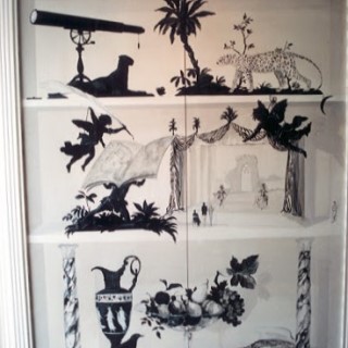 Black and White Shelves